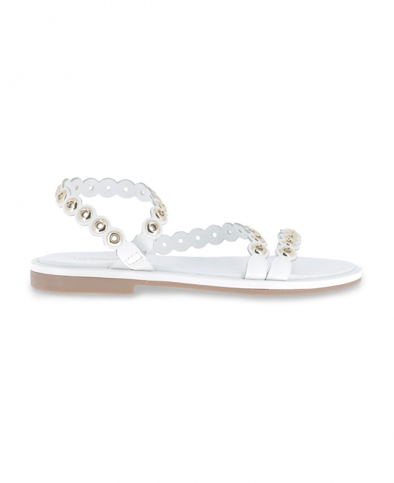 Sandales plates Les Tropeziennes OBALINA Blanche Femme|TVVV-94999498